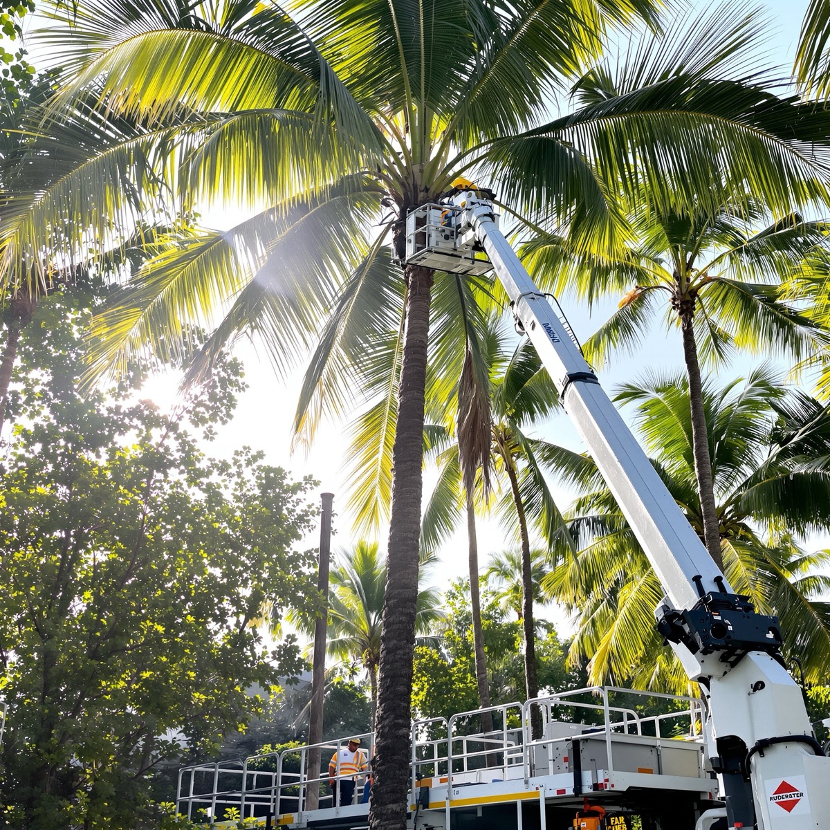 Boom lift tree service